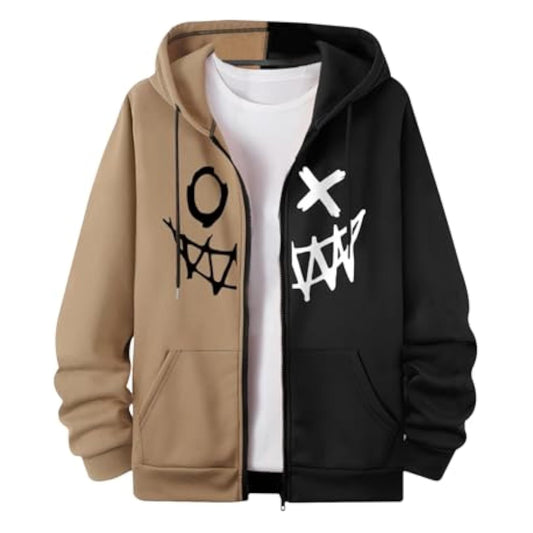 Men's Zip Up Hoodies Graphic Long Sleeve Pullover Hoodies Sweatshirt Western Streetwear Hoodies