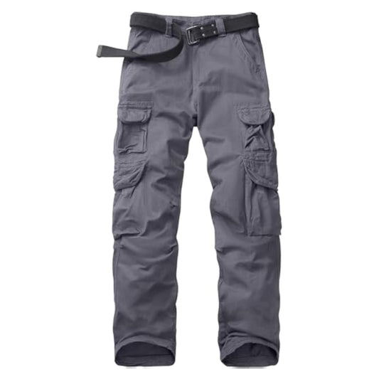 Men's Cargo Pants Cotton Ripstop Hiking Work Pants Comfort Casual Outdoor Pants with Multi Pockets