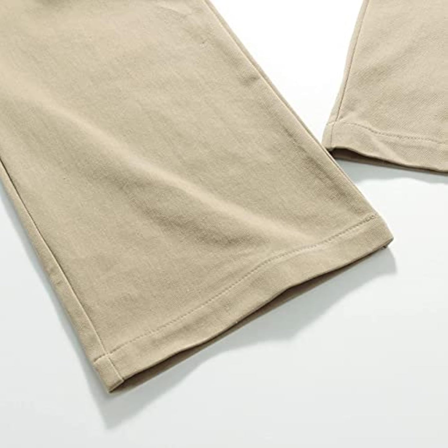 Men’s Elastic Waist Loose Fit Denim Pants Casual Solid Jeans Trouser