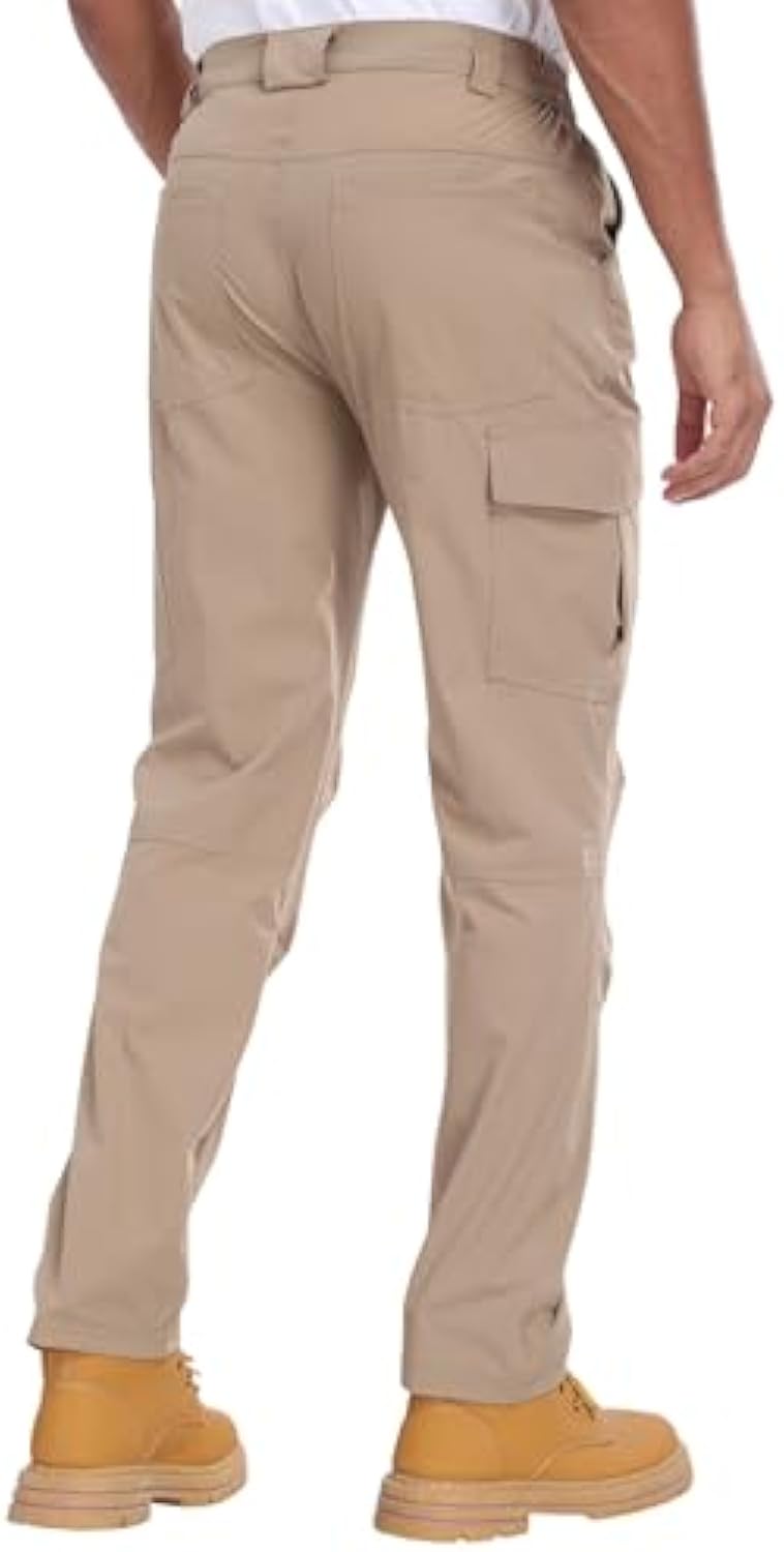 Men's Hiking Cargo Pants Water Resistant Quick Dry Lightweight Pants for Fishing Camping Running Work Outdoor