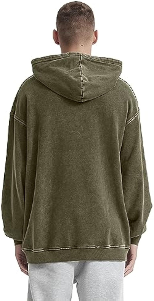 Mens Oversized Hoodies Vintage Hoodie Couples Pullover Acid Wash Hoodies for Men Streetwear Sweatshirts