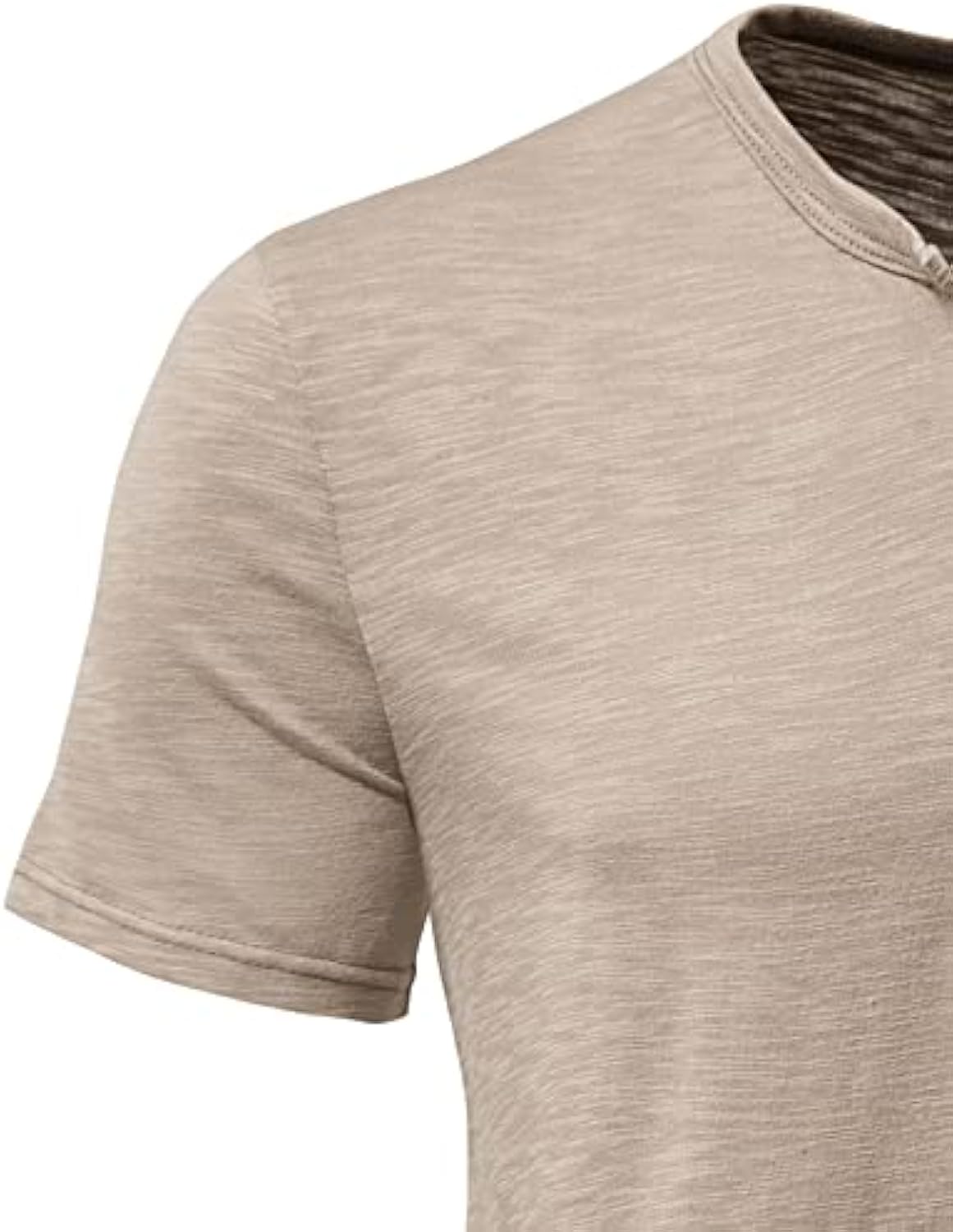 Men's Short Sleeve Henley Shirt Casual Stretchy Slim Fit T Shirt